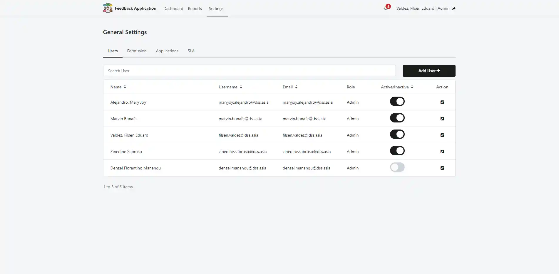 filsen feedbackapp